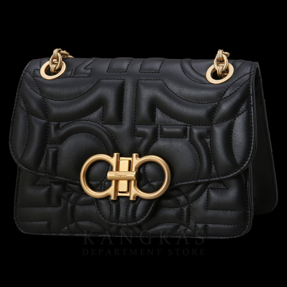 FERRAGAMO(USED)페레가모 21H153 간치니 퀼팅 플랩백